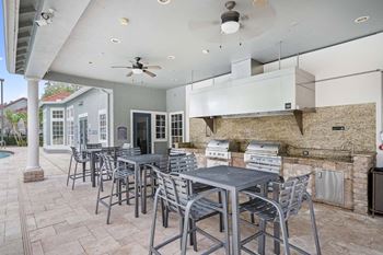 Spacious grilling area with seating - tampa apartments